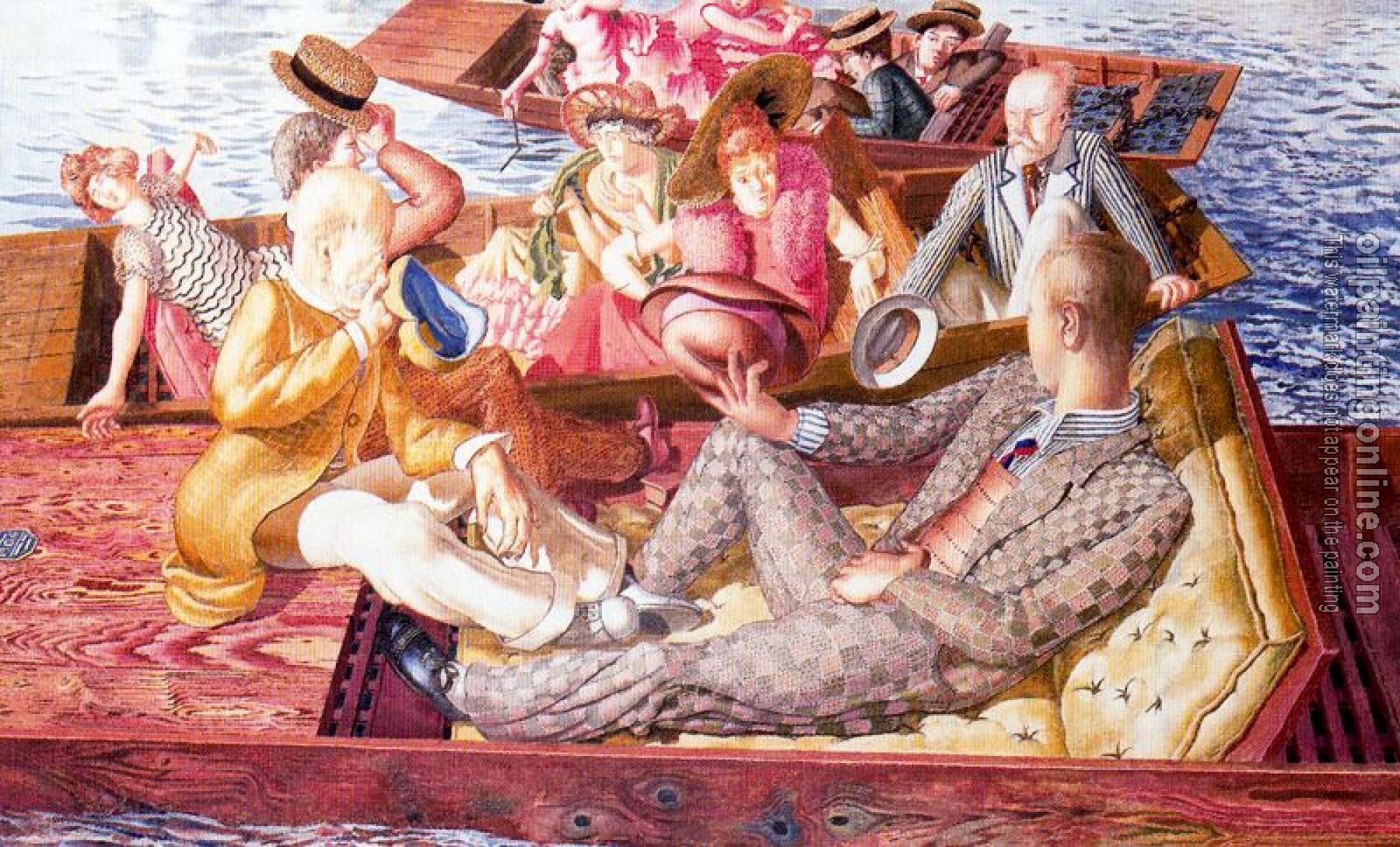 Stanley Spencer - Christ Preaching at Cookham Regata Punts Meeting